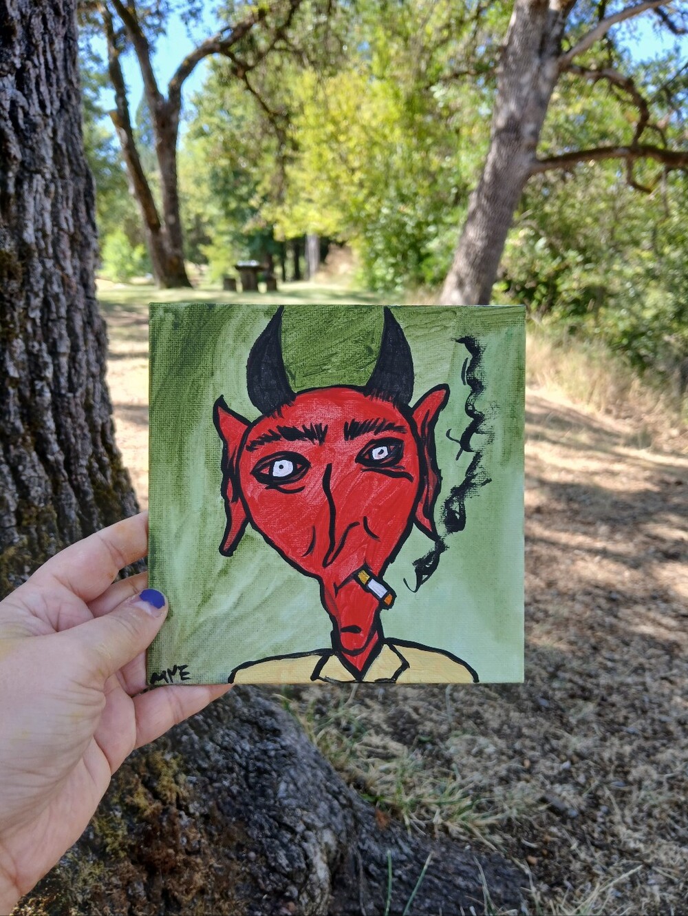 Devil Painting Folk Art